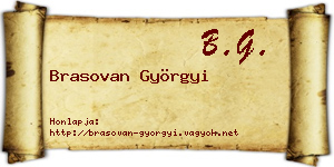 Brasovan Györgyi névjegykártya